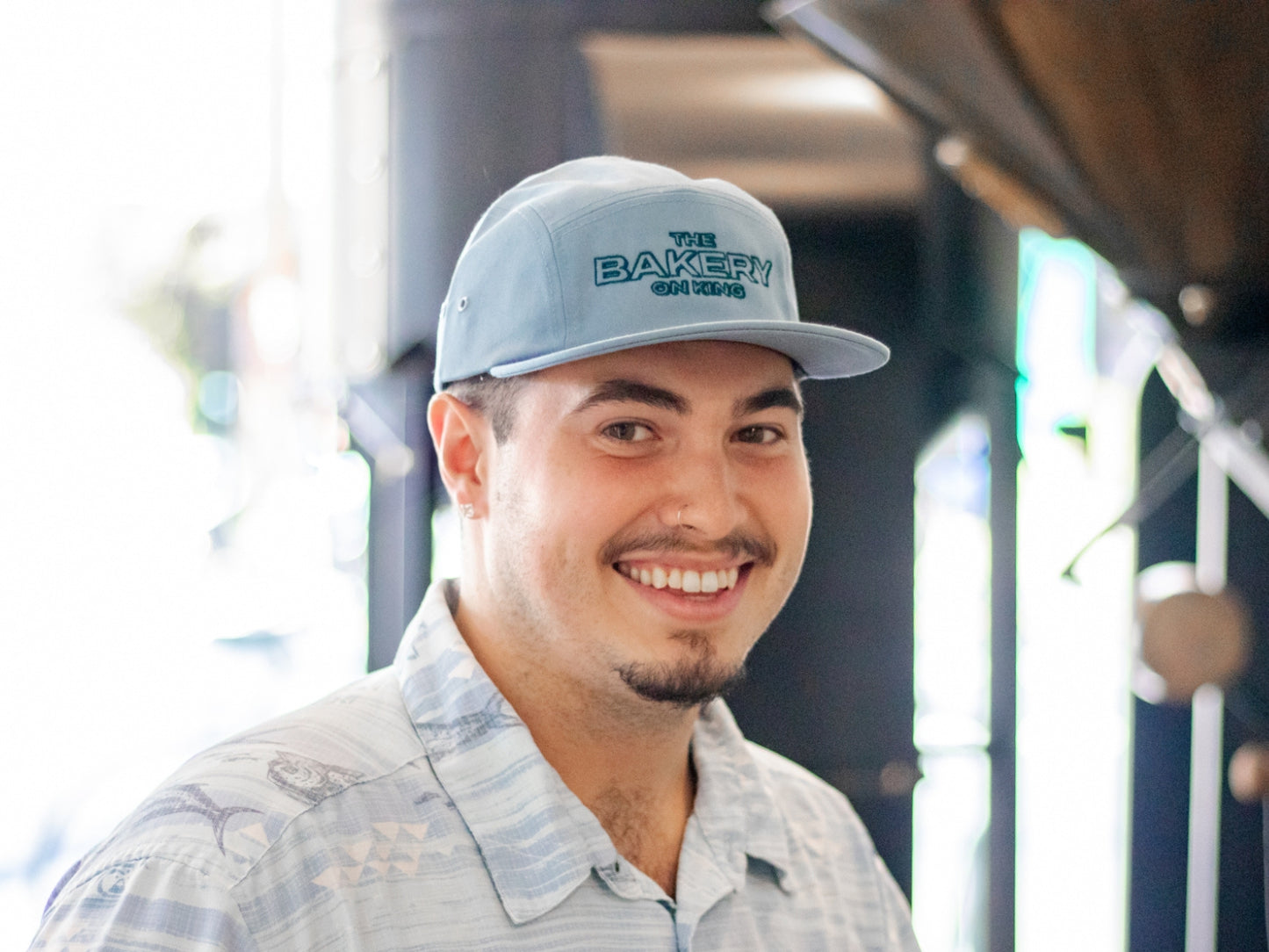 "Bakery on King" front design on 5 panel hat