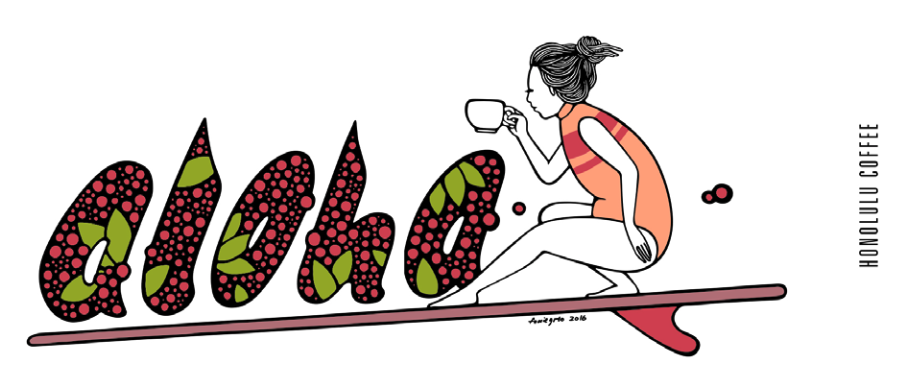 Surfer Girl "Aloha" Camper Mug