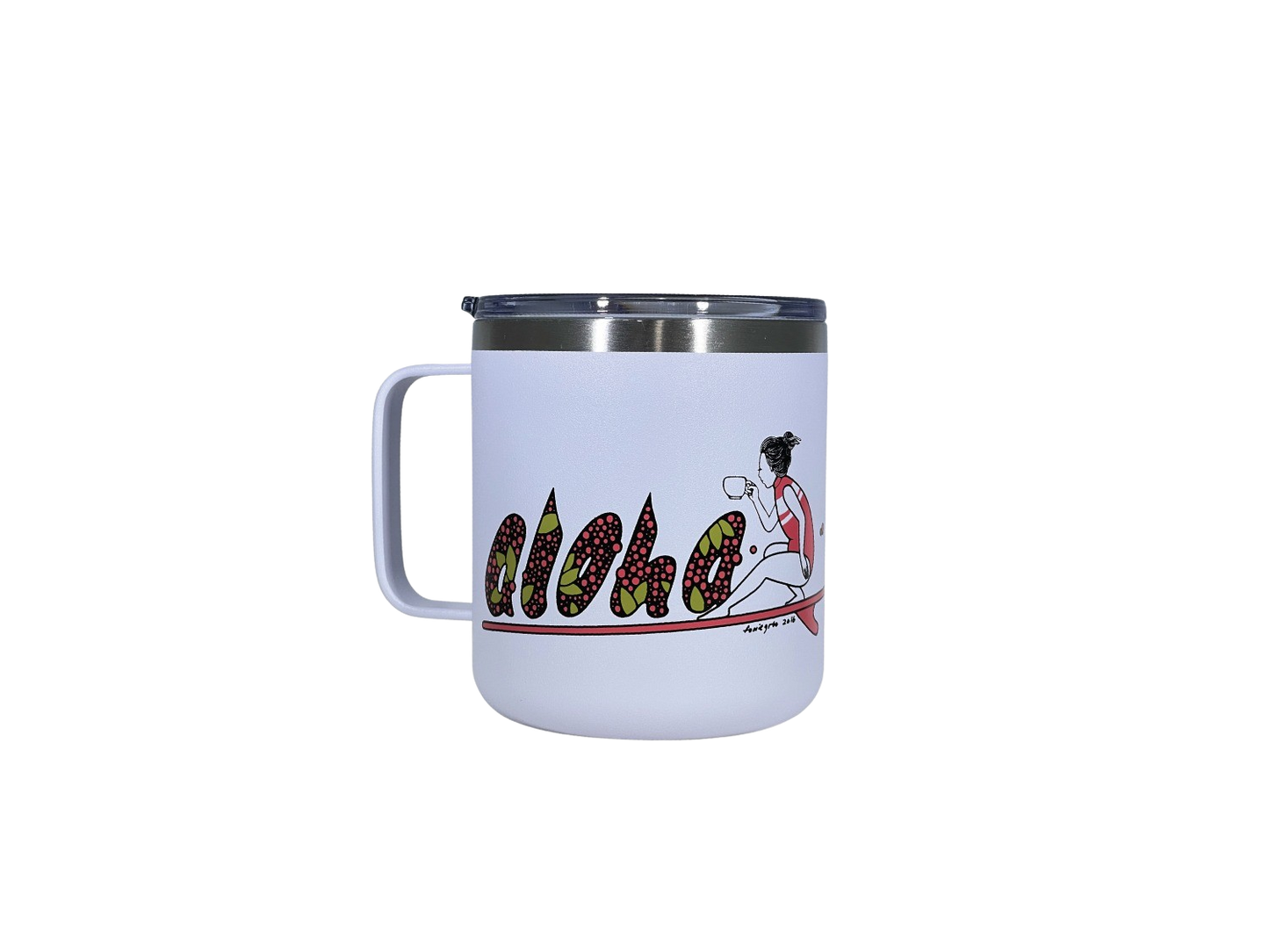 Surfer Girl "Aloha" Camper Mug