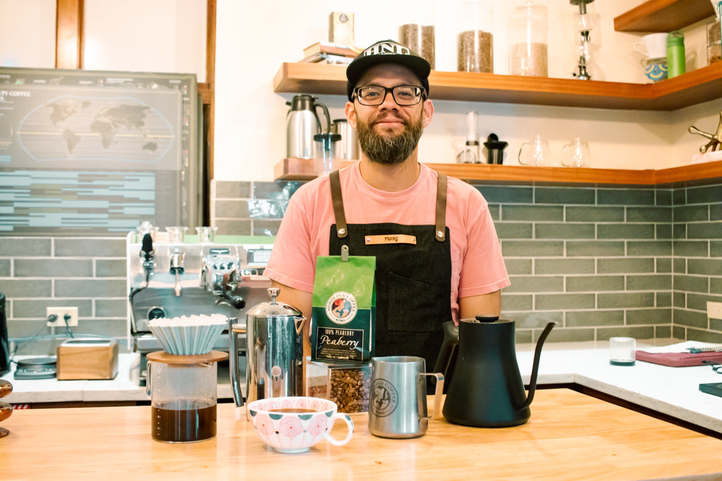 Tim Gugudan, Honolulu Coffee's head roaster.