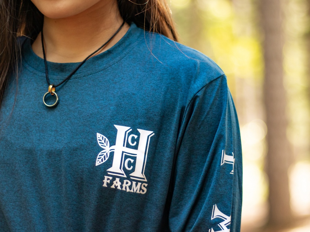 Navy Blue Farm Long Sleeve T-Shirt