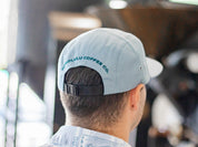 "Honolulu Coffee Co." back design on 5 panel hat