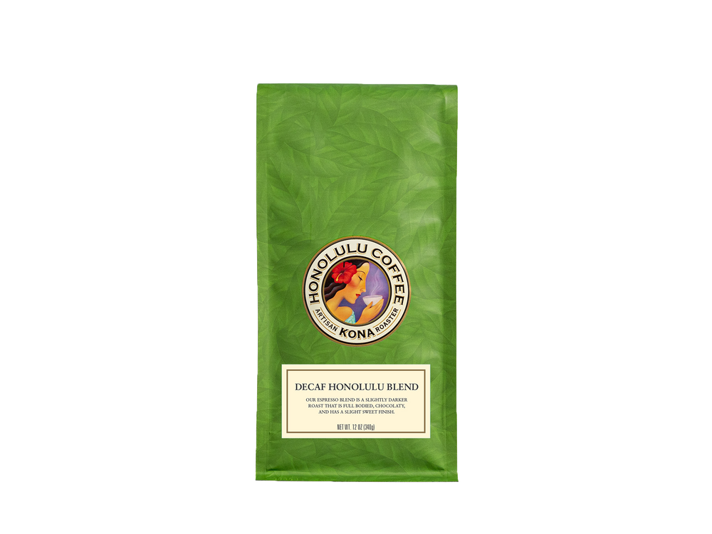 12oz bag of Decaf Honolulu Blend