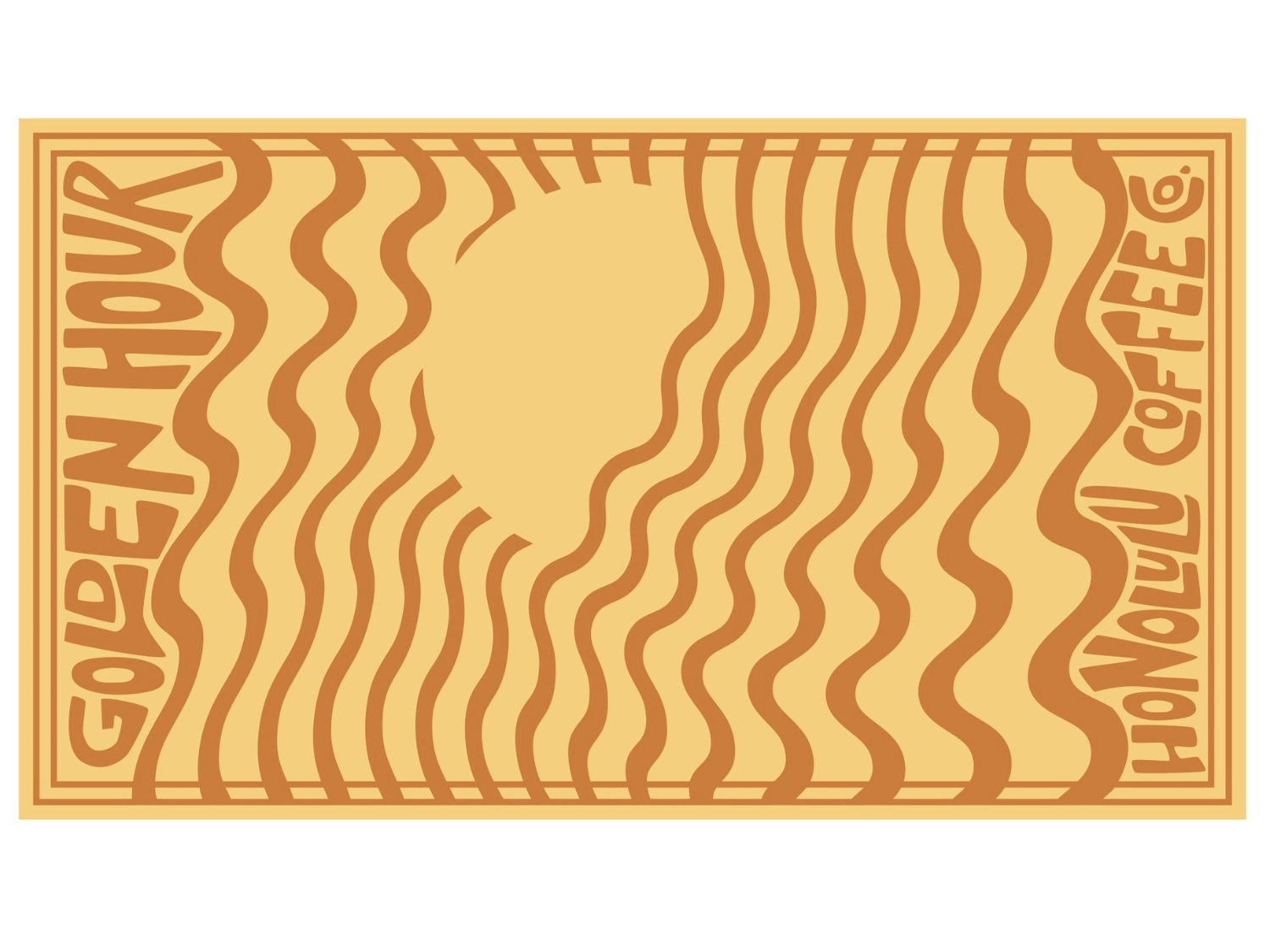 Honolulu Coffee's new "Golden Hour" Turkish towel made by Hoa Kai Surf.