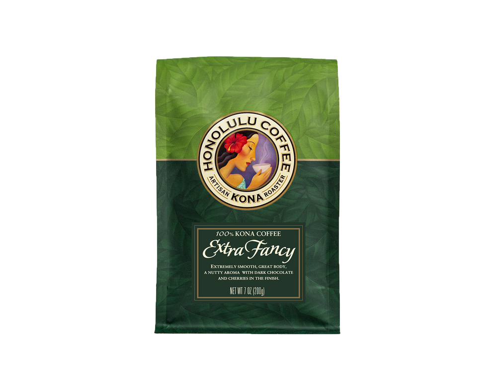 
                  
                    7oz bag of Kona Extra Fancy coffee
                  
                