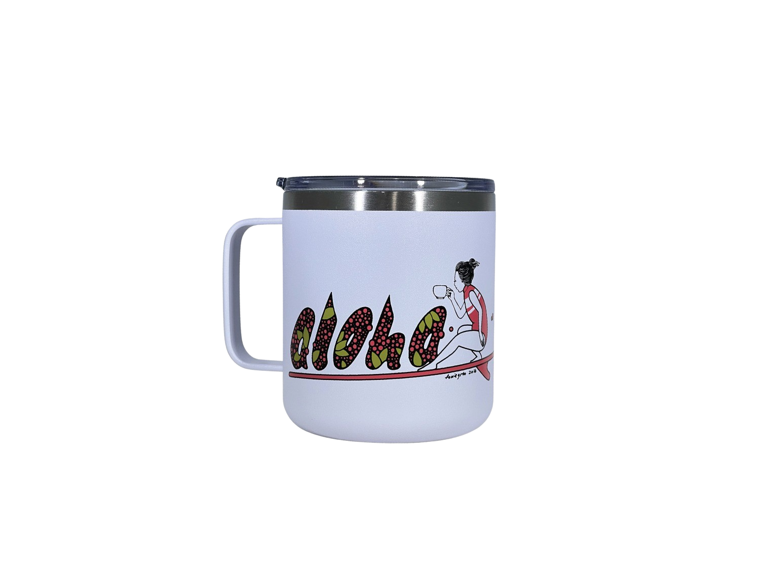 Surfer Girl "Aloha" Camper Mug